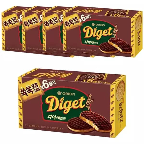 오리온 다이제 초코 외 다양 312g x 5개