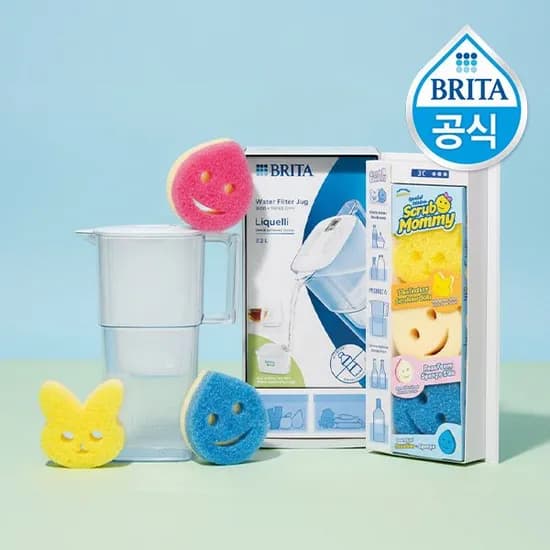 브리타 X 스크럽대디 리켈리 에디션 정수기 (필터 4개 + 수세미), 1개