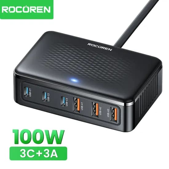 로코렌 USB 충전기 6포트 00W GaN 충전기