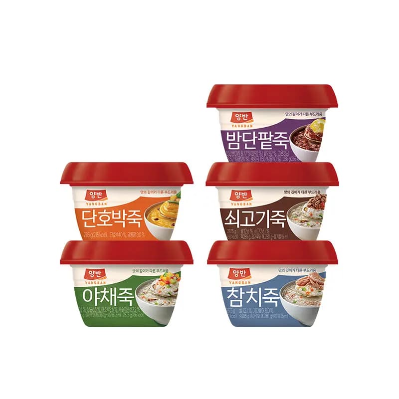 동원 양반 죽 285g 24개 야채 고기 호박 참치 단팥 외 다양