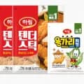 하림 텐더스틱 kg 2팩 + 용가리치킨 300g 1팩 (토스페이 20,300원/무료)1
