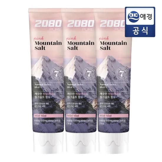 2080 히말라야 퓨어마운틴 솔트치약 120g 12개입 (11,610원/무배)