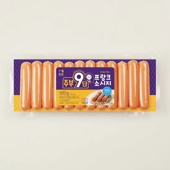 목우촌 주부9단 프랑크 소시지, 500g 3개 (14,500원/무배)