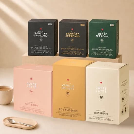 할리스 바닐라딜라이트 30T + 카페라떼 30T (18,615원/무배)