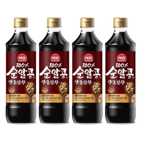 역대가 해표 순알콩 양조간장 840ml*4 (7,300원/무료)