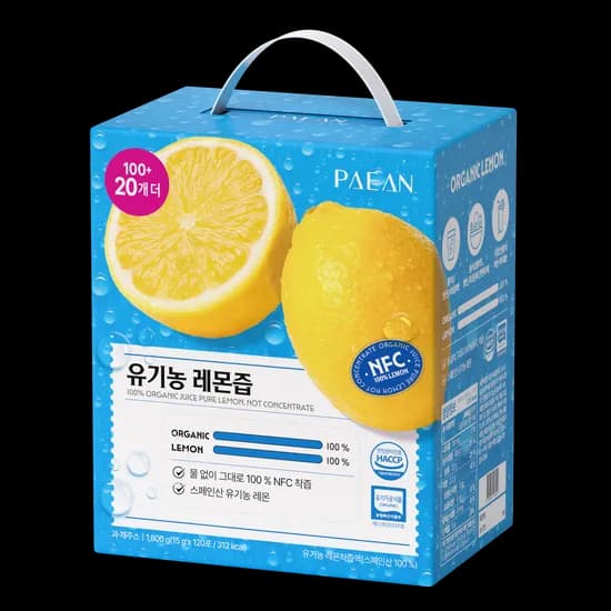 파이안 유기농 레몬즙 15g 120포 1박스 (18,800원/무배)