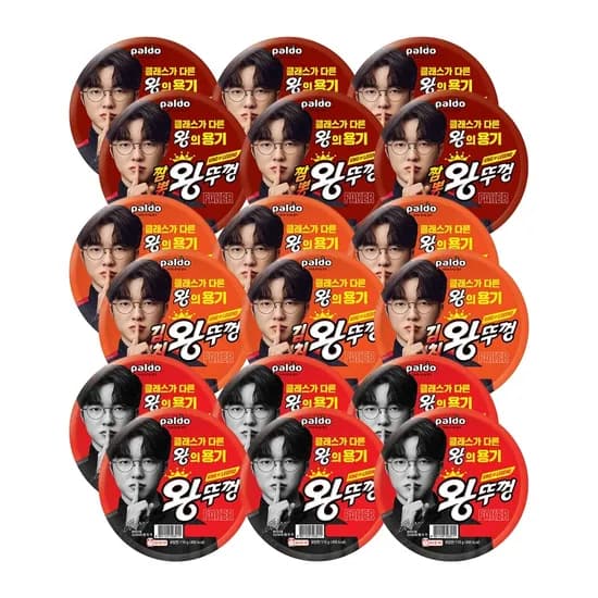 팔도 왕뚜껑 오리지날6 김치6 짬뽕6 3종 18개 세트 (17,900원/무료)