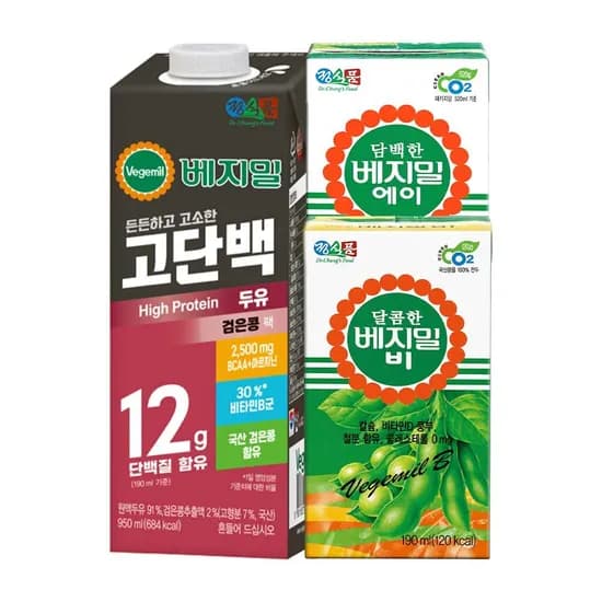 베지밀 담백한 A, 달콤한 B 190ml 48팩 (2,887원/무배)2