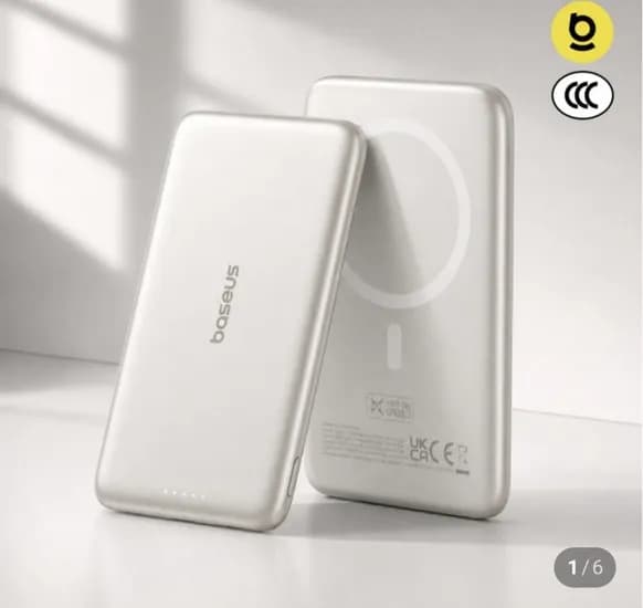 베이스어스 보조배터리 맥세이프 초슬림 3C CCC인증 AM41 5000mAh
