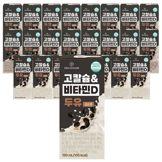 고칼슘 비타민D 두유 검은콩 190ml 24팩