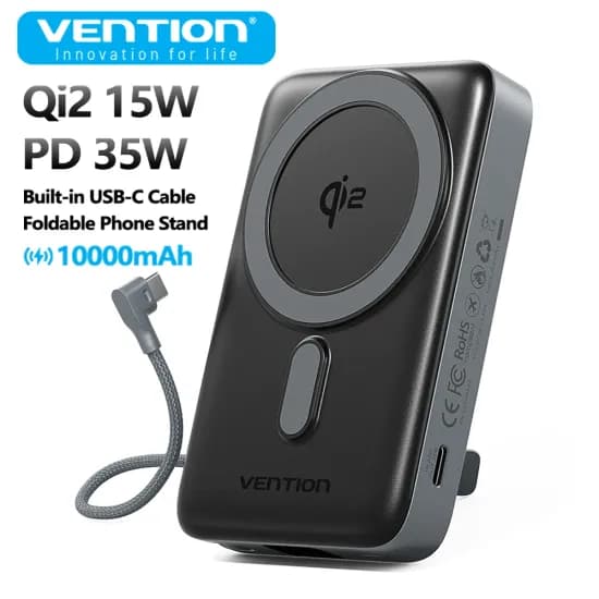 Vention Qi2 보조배터리 10000mAh 15W 무선고속충전