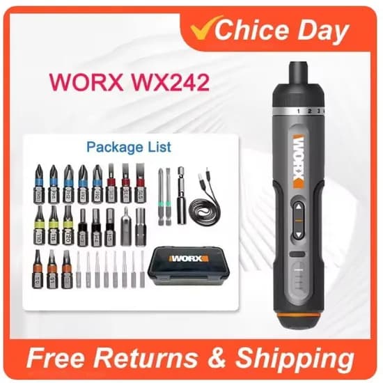 Worx WX242 미니 전동 드라이버 세트 $18.9 WU139 무선 드라이버 드릴 $33.7
