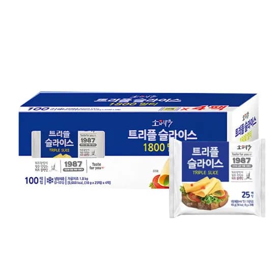 소와나무 트리플 슬라이스 치즈 1.8kg