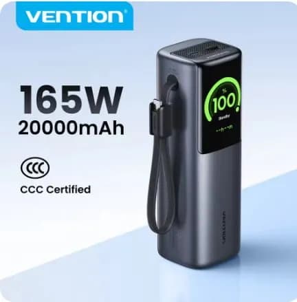 벤션 165W 20000mAh PD 고속충전 보조배터리 ($25.91/무료)