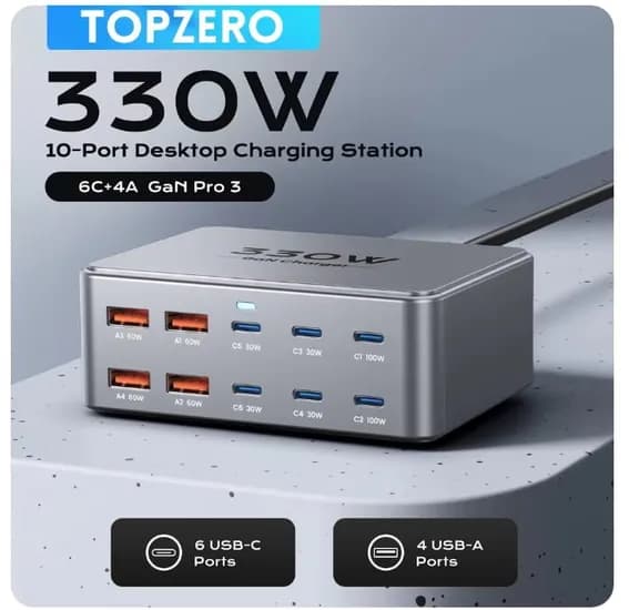 800W GaN 충전기 외 다양, 100W, 330W GaN 충전기, 각 1개, 총 2개, 2개 세트 가격 $32.4