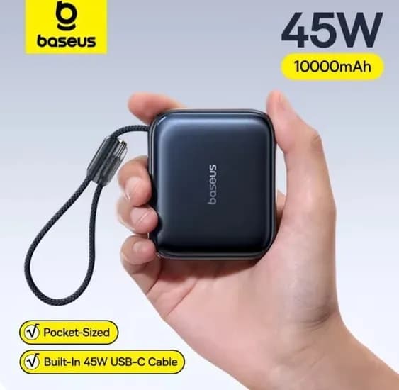 벤션 CCC 10,000mAh 22.5W 고속충전 보조배터리 내장케이블