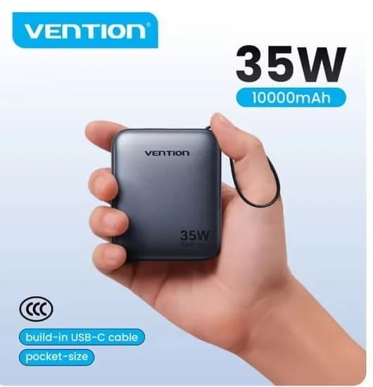 벤션 보조배터리 CCC 10000mAh 미니 35W($16) 22.5w ($7.69)/무료