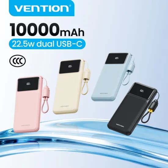Vention CCC 22.5W 10000mAh 보조배터리 ($10.66/무료)
