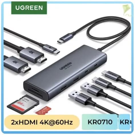 유그린 9-in-1 USB-C 멀티허브(19.43달러/무료배송)