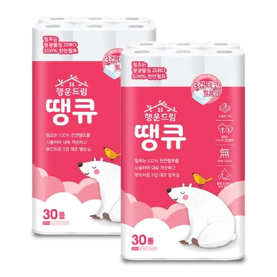 행운드림 땡큐 화장지(10,403원) / 라이크밀 프로틴 쉐이크(16,036원) / Essager GaN 충전기(67W)