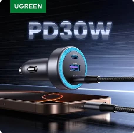 UGREEN 차량용 충전기 PD30W USB C ($5.71/무료)
