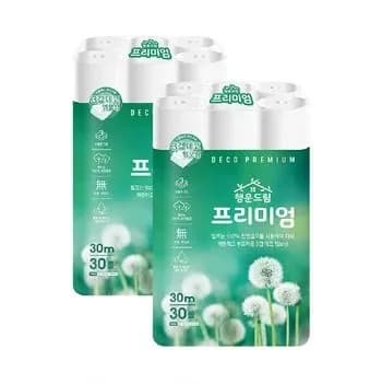 100% 천연펄프 행운드림 3겹 30M 2팩 (16,981원)/무료