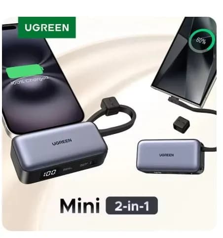 유그린 PD20W 5000mAh 휴대용 스탠드 보조배터리 ($12.86/무료)