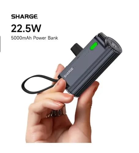 SHARGE 5000mAh 22.5W 듀얼포트 보조배터리($10.36/무료)
