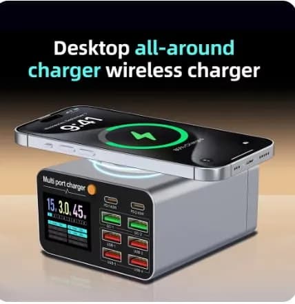 한국플러그 80W 8포트 무선 충전기($25.95/무료)