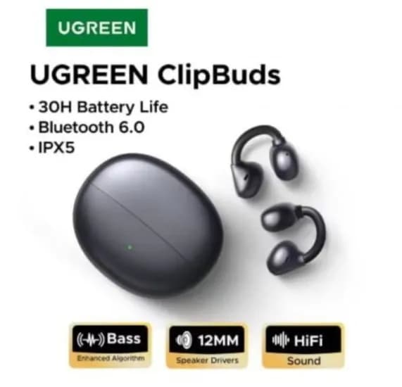 UGREEN 오픈 클립형 무선 이어폰 ($15.77) 무배