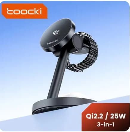 한국플러그 toocki 3-in-1 Qi2.2 25W 마그네틱 충전기($20.74/무료)