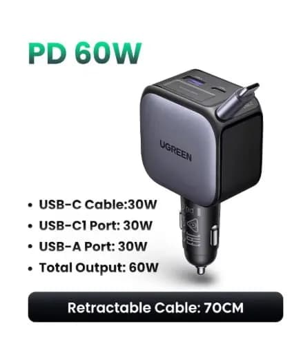 UGREEN PD 60W 차량용 충전기