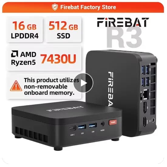 FIREBAT R3 미니PC 7430U 16GB 512GB 216,48원