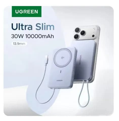 유그린 울트라 슬림 30W Qi2 10000mAh 보조배터리 외 1종