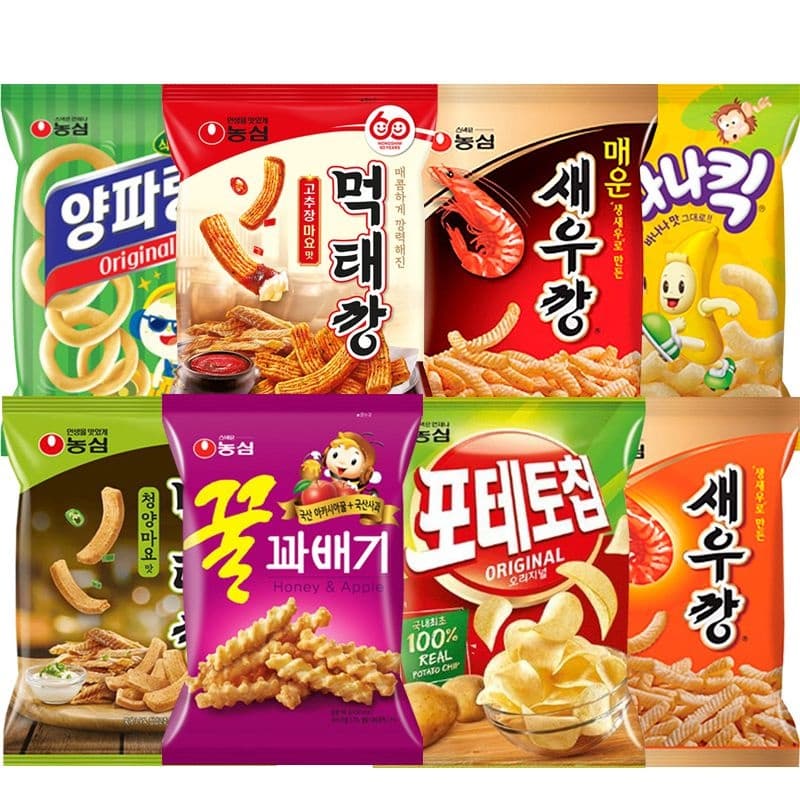 농심 번들 골라담기 12봉 3 + 3 + 3 + 3 토스페이(새우깡/ 포테토칩/ 꿀꽈배기/ 매운 새우깡 등) (9,050원)