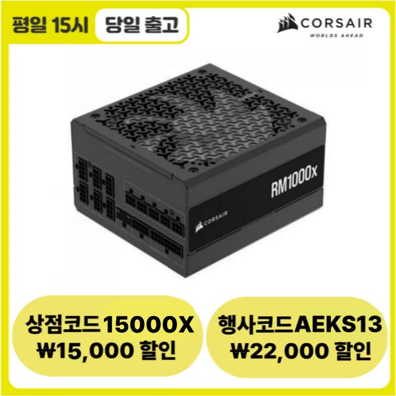 CORSAIR RMx Series RM1000x ATX 3.1 정품 (신한/국민/롯데)