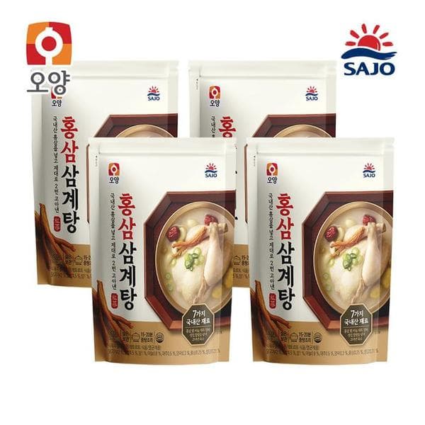 사조 홍삼 삼계탕 800g x 4팩
