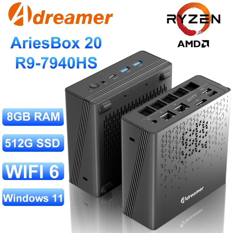 Adreamer AriesBox10 7840HS 미니PC 8GB 256GB 삼성 VISA