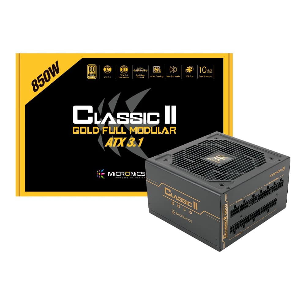마이크로닉스 classic ii 850w gold 풀모듈러 3.1 atx 18개