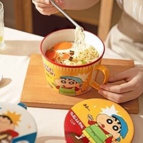 짱구 누들 뚜껑라면그릇 짱구 컵라면용기