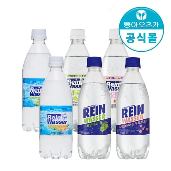 라인바싸 무라벨 500ml 3종 40입 (파인애플, 샤인머스캣, 피치&크랜베리, 민트&라임, 요구르트, 홉) 외 다양