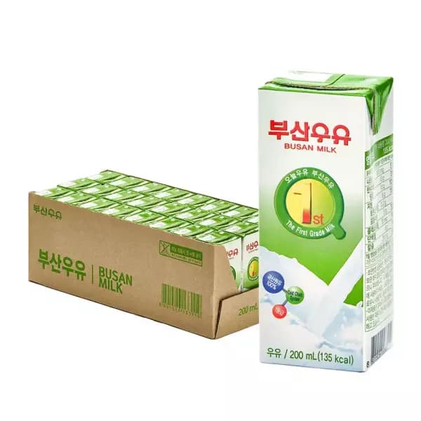 T감사제 부산우유 멸균 흰우유 200ml 24팩