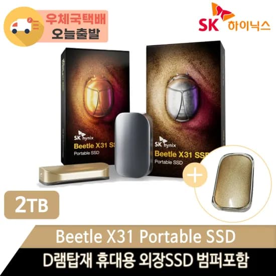 SK하이닉스 비틀 X31 2TB 외장SSD D램탑재 범퍼케이스