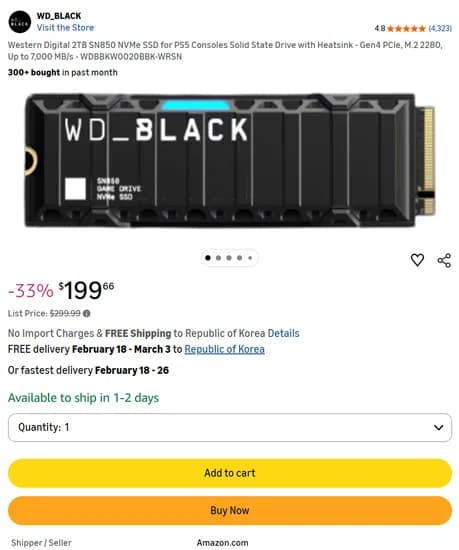 WD SN850 2TB