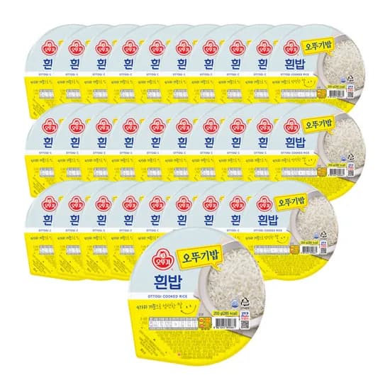 오뚜기밥 흰밥 200g 18개 x 2 총 36개 네이버멤버십