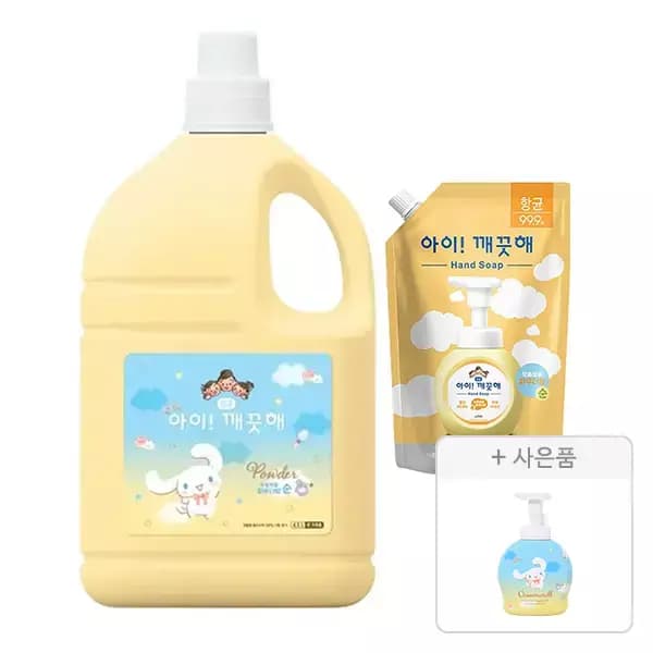 아이깨끗해 핸드워시 시나모롤순 4.5L 외 다양 600ml 증정