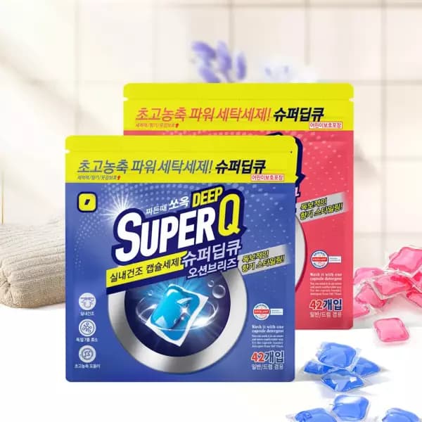 슈퍼딥큐 오션브리즈 캡슐세제 84개