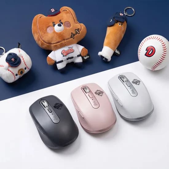 두산베어스 콜라보 로지텍 MX ANYWHERE 3S 무선 블루투스 마우스