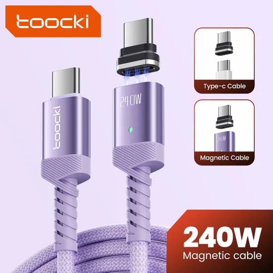 투키 240W PD3.1 USB C 마그네틱 고속 충전 케이블
