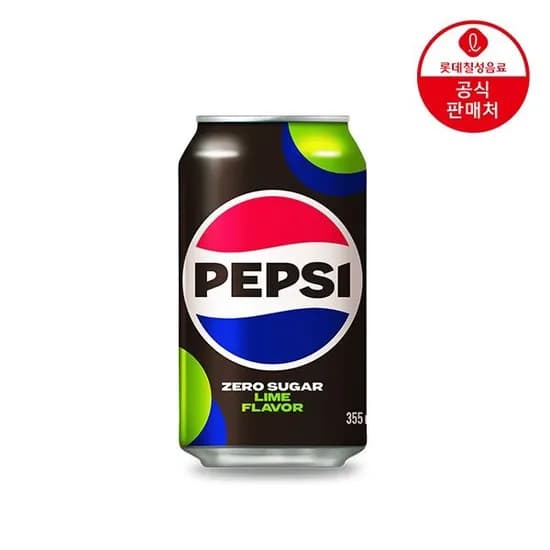 펩시콜라 제로슈거 라임향 355ml 48캔 (26,840원/무료)